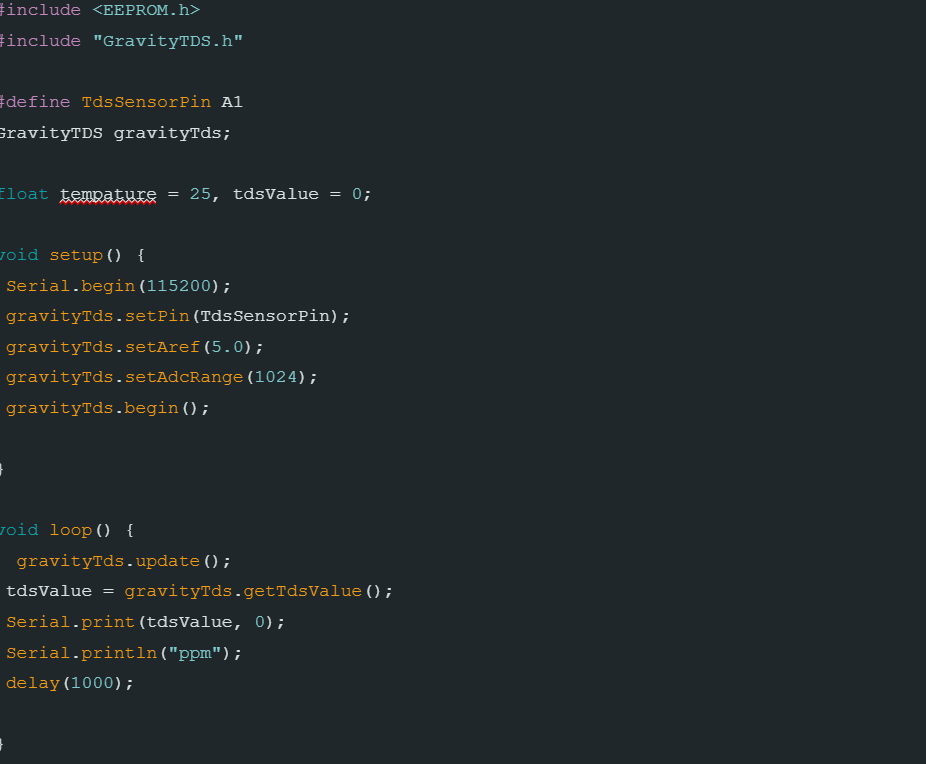 Piece of calibration code